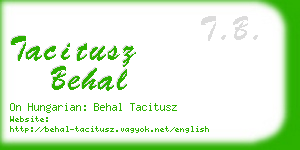 tacitusz behal business card